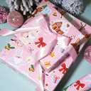 3 x BIOBROWN Christmas Wrapping Paper - 17 Inch X 33 Feet (46.7 sq. ft. ttl.) - Funny Cute Santa Claus Design Perfect for Xmas, Party, Holiday Gift Wrap