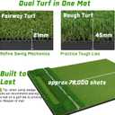 Dual-Turf 5x4ft Golf Hitting Mat, Built-in Ball Tray, Alignment Aid, Golf Mat Practice Outdoor & Indoor, Driving Chipping Putting in Backyard Garage Basement, Gift for Men Dad Golfer, 5'X4' 45mm PRO Turf