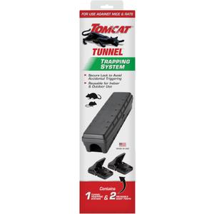 Tomcat Tunnel Trapping System for Mice and Rats, Rat & Mice Traps - 1 Tunnel Station and 2 Reusable Snap Traps