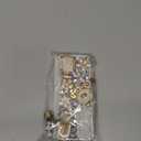 Omio for Galaxy Z Fold 3 5G Case, Luxury 3D Handmade Sparkle Rhinestone Iron Tower Pendant Pumpkin Car Flowers Crystal Diamond Bling Glitter Hard PC Cover for Women Girls, White