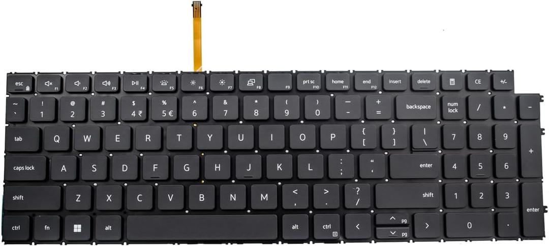 Replacement Laptop Keyboard with Backlit for Dell Inspiron 15 3510 3511 3515 5510 5515 5518, inspiron 16 7610, Latitude 3520, Vostro 15 3510 3515 3520 3525 7510 with US Layout,Black