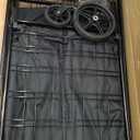 VEVOR Folding Shopping Cart with Removable Waterproof Liner, 330LBS Large Capacity Jumbo Grocery Cart with Dual Basket, 360 Swivel Wheels, Dense Metal Mesh Base, Heavy Duty Utility Cart for Shopping