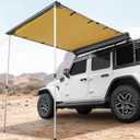 JOYTUTUS Vehicle Awning 8.2'x10' Roof Rack Pull-Out Sun Shade UV50+, Weatherproof 4x4 Side Awning for Camping, Car Sunshade with Adjustable Hardware, Quick Set-up, SUV/Truck/Van/Jeep (Orange)