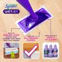 Swiffer WetJet Hardwood and Floor Spray Mop Cleaner Starter Kit, Includes: 1 Power Mop, 10 Pads, Cleaning Solution, Batteries