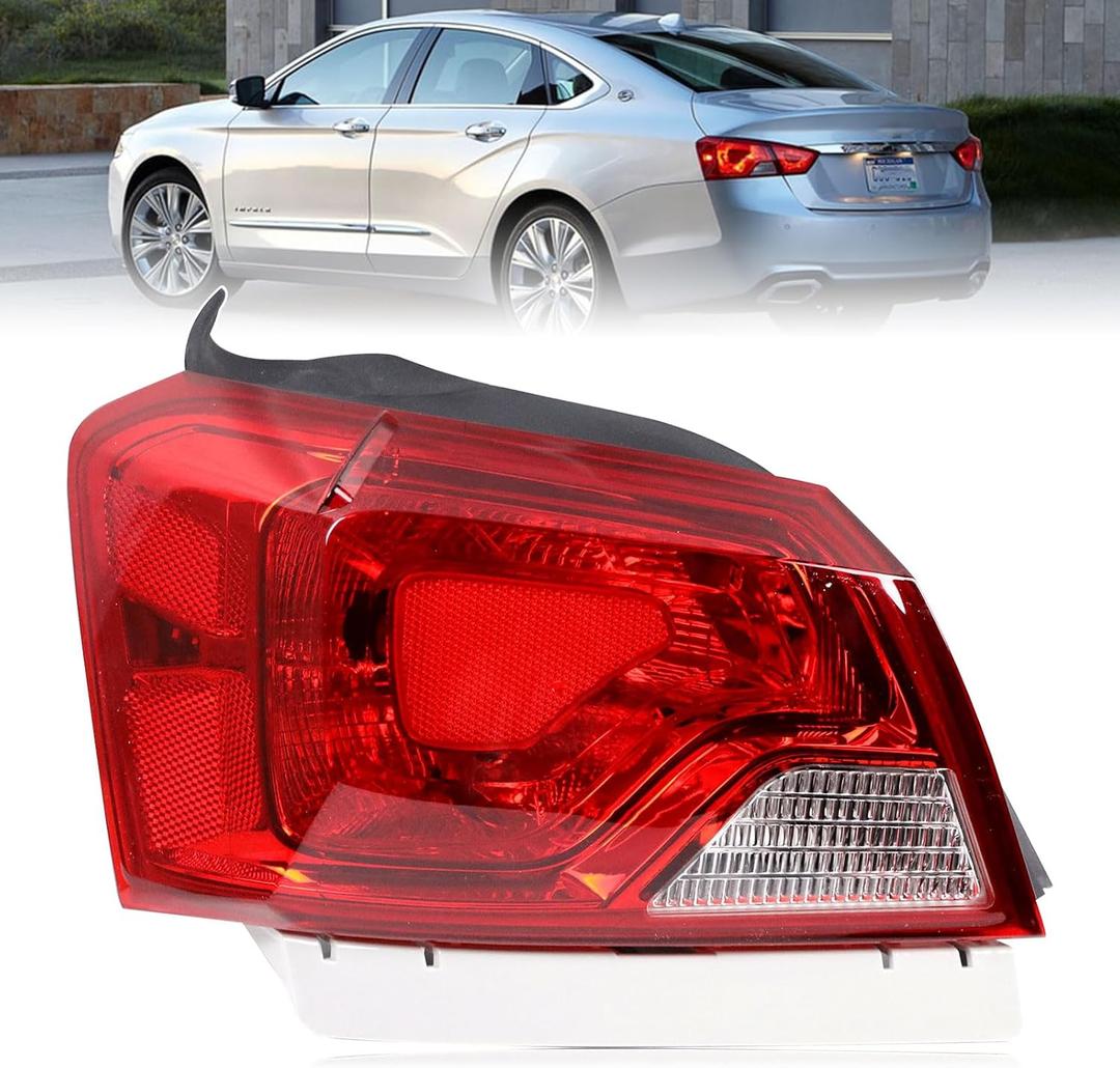 Rear Tail Lights Compatible with Chevy Impala 2014-2020 Outer Taillight Assembly Brake Lamp Left Driver Side Replace 84247728 GM2804116