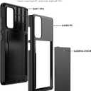 Nvollnoe for Samsung S20 FE Case with Card Holder Dual Layer Heavy Duty Protective for Galaxy S20 FE Case Hidden Card Slot Slim Wallet Cover for Samsung S20 FE 5G 6.5''(Black)