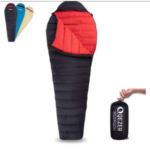 Ultralight Down Sleeping Bag for Adults with 600 Fill Power, Compact All Seasons Sleeping Bag for Backpacking, Hiking and Camping