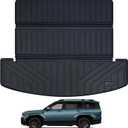 Large Trunk Mat for All-New 2024-2025 Hyundai Santa Fe,TPE All Weather Protection Foldable Car Cargo Liners Odorless Anti-Slip Waterproof Interior can be Folded Accessories-Black