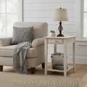 IC International Concepts, Narrow End Table, Solid Real Wood, Sturdy Parawood, Living/ Bedroom/ Entryway, Dimensions 22"W x 14"D x 25"H, 50lbs Capacity, Paint/Stain Ready, Unfinished