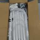 Laiensia Double Rods Garment Rack with Wheels, Clothing Rack for Hanging Clothes,4 Hooks, Multi-functional Bedroom Clothes Rack, White