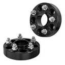 1.25 Inch Black Hubcentric Wheel Spacers 5x108 Compatible For Ford Fusion Jaguar F-Type XF XJ XJR XK XKR XE S-Type X-Type Compatible For Lincoln LS Continental Mark VIII MKZ MKC (2pcs 63.4mm M12x1.5)