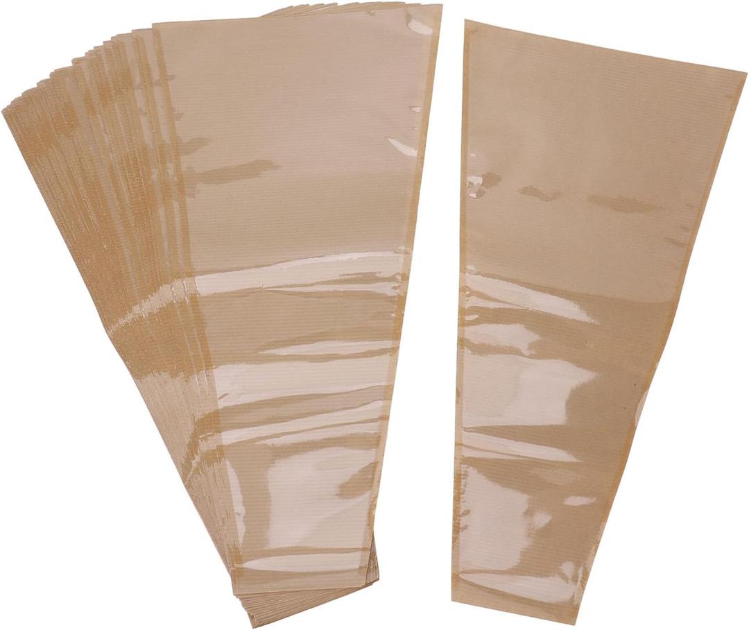 Yosoo Flower Wrapping Bags 50 PCS, Paper Floral Packing Sleeves with Ribbon, Bouquet Wrap Bags, Wedding Birthday Graduation