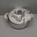 Mueller 6qt Enameled Cast Iron Dutch Oven, Heavy-Duty Casserole and Braiser Pan with Lid and Knob, Oven-Safe up to 500 F & Across All Cooktops, White