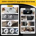 DG94-03500A/Z (4PCS) for Samsung Electric Stove Knob Replacement, DG94-03500V DG94-03500W for Samsung Oven Knob Replacement Compatible with NE63T8111SS/AA NE63T8311SS/AA NE63T8751SS/AA NE63T8711SS (Sliver)