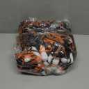 24 Pcs Cheerleading Pom Poms, 12.6 Inch Plastic Cheer Pompoms with Handle, Metallic Foil Cheerleader Poms for Kids Adult for Team Sports Party Dance Cheering Squad Accessories (Black and Orange)