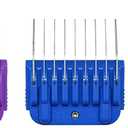 Professional Animal Stainless Steel 5 Color Guide Comb Set Compatible with andis Oster A5 wahl km10 10#/15#/30# Detachable BladeCutting Length 3mm-16mm