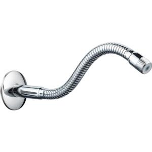Joyrain Shower Arm Extension with Flange Base, 304 Stainless Steel Extension Pipe, Adjustable Flexible Shower Arm (Chrome, 12-Inch Adjustable Flexible Shower Arm)