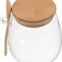 Healifty Glass Tea Canister Airtight Lid Storage Jar for Loose Tea Nuts Candy Multi- Supply