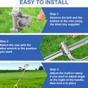 Weed Eater Handle, Grip Trimmer Handle Ergonomic Trimmer Grip Extension with Bracket Clamp for Weeder Lawn Trimmer Grip (Silver)