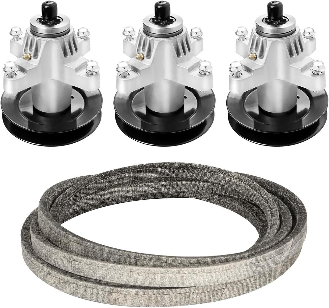 918-04126 Rebuild Kit Fits for Cub Cadet 54" Deck SLT1554 SLTX1054 SLT5400 SLTX1054 GT1554, Includes 3 Splindles 618-04126 918-04125, 138" Belt 754-0642