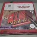 Large 128 Christmas Ornament Storage Box, Adjustable Compartment Dividers, Dual Zipper, Stackable Holiday Decorations Organizer with Lid, Xmas Durable Fabric Bin, Reinforced Handles Space-Saving (Red)