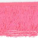Chainette Fringe Trim, 5 Yards of 4" Polyester Braid Tassel Trim for DIY Crafts/Lamp Shade Decoration/Wedding Dress/Sewing/Clothing Fringe Thread Yarn Pink
