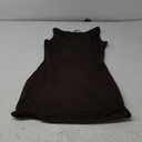 YOXUA Women's Summer Sleeveless Boat Neck Mini Dress Slim Fit Party Club Teacher Casual Office Dresses (Brown) S