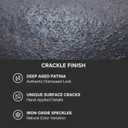 Rustic Black Ceramic Vase - 5IN Small Round Clay Vase Vintage Farmhouse Style Decor, Circle Wabi Sabi Vases for Farmhouse Home Decor, Decor Living Room, Table, Shelf