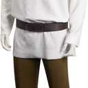 Mens Costume Shirt Vest Pants Outfit Cosplay Movie Halloween Party Costumes Full Set for Adults (White, XL)