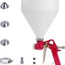 Drywall Texture Sprayer,Air Texture Gun 1.5 Gallon with 3 Nozzle (4.0mm/6.0mm/8.0mm) for Orange Peel Knockdown (Red)