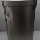 EKO Deluxe Mirage-T 50 Liter / 13.2 Gallon Touchless Rectangular Motion Sensor Trash Can, Matte Stainless Steel Finish