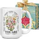 You Are Inspirational Coffee Mug Christian Gifts for Women, Religious Gifts, Inspirational Spiritual Birthday Gift for Women Friends, Bible Verse MUG 15OZ