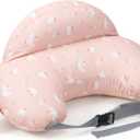 Momcozy Original Nursing Pillow for Breastfeeding-Innovative Safety Guard- Wider Feeding Pillows for More Support for Mom & Baby- Easier Nursing & Hand Free- Fit for All, Removable Cotton Cover