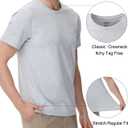 wirarpa Men's Cotton Undershirts Tee Short Sleeve Crew Neck Classic T-Shirt for Men 2 Pack (Gray, L)