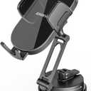 Universal Vacuum Phone Holders for Your Car [360 Rotation Metal Holder] Upgraded Suction Cup Phone Mount for Car/Tesla/Mirror/Wall, Foldable Car Phone Holder for All Phones and Thick Cases