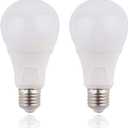 Motion Sensor Light Bulb Outdoor Indoor, 15W (100W Equivalent) Daylight 5000K 1500LM E26 A21 Radar Motion Activated Dusk to Dawn Light for Stairway, Hallway, Porch, Garage, Driveway, Patio, 2 Pack