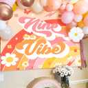 78 PCS Nine is Vibe Party Decoration Backdrop Nine is Vibe Birthday Decoration Nine is Vibe Balloons Daisy Groovy Hippie Boho Party Favors