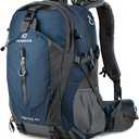 FENGDONG 40L Waterproof Lightweight Outdoor Daypack Hiking,Camping,Travel Backpack for Men Women Blue