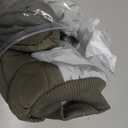 SUNFURA Full Body Dog Coat - Warm Fleece Jacket for Medium Dogs, Turtleneck Winter Coats with Harness, Reflective Dog Snowsuit Windproof Puffer Jackets with Legs for Boston Terrier, Army Green M