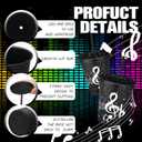 Skylety 24 Sets Music Themed Gifts Musical Tumbler Cups Bulk 24 oz Reusable Musical Note Plastic Tumbler with Straw and Lid Keychain Gifts for Music Lover Party Favor (Black)