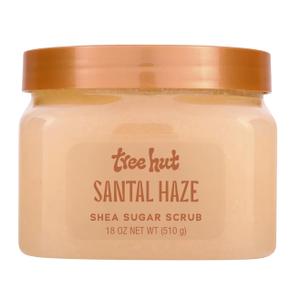 Tree Hut Santal Haze Shea Sugar Scrub, Exfoliating, Hydrating & Moisturizing Body Scrub with Shea Butter & Nourishing Essential Oils, Smooth & Soften Skin, 18 oz