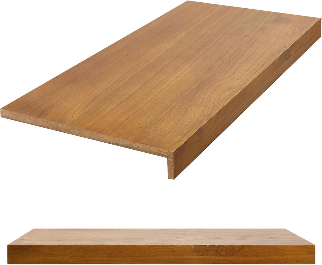 Hoolerry 1 PC Wire Rack Covers 36 x 12 Inch Wood Shelf Covers for Wire Shelving Pantry Shelves Covers Rack Liner Shelf Liners for Bathroom Kitchen Shelving Upgrade, Wood Color