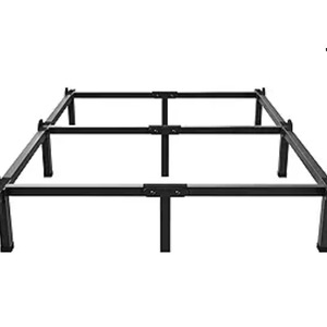 Metal Bed Frame, 9-Leg Bed Base 8 inches Support for Box Spring and Mattress Set, King, Easy Assembly, Black