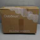 Oubonun 18 x 18 Throw Pillow Inserts - Soft, Plush & Decorative Down Alternative Pillows for Couch Sofa Bed, Machine Washable - White, Pack of 2