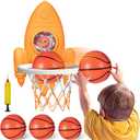 Mini Basketball Hoop with Balls and Pump for Kids Boys Girls Age 2 3 4 5 6,Toddlers Basketball Hoop for Indoor or Outdoor Play,Adjustable Height,Toys Gift for Childs