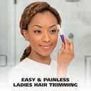 Wahl Clean & Confident Female Battery Pen Trimmer with Rinseable Blades for Eyebrows, Facial Hair, & Light Grooming- Hygienic Grooming & Easy Cleaning with Battery Included - Model 5640-100