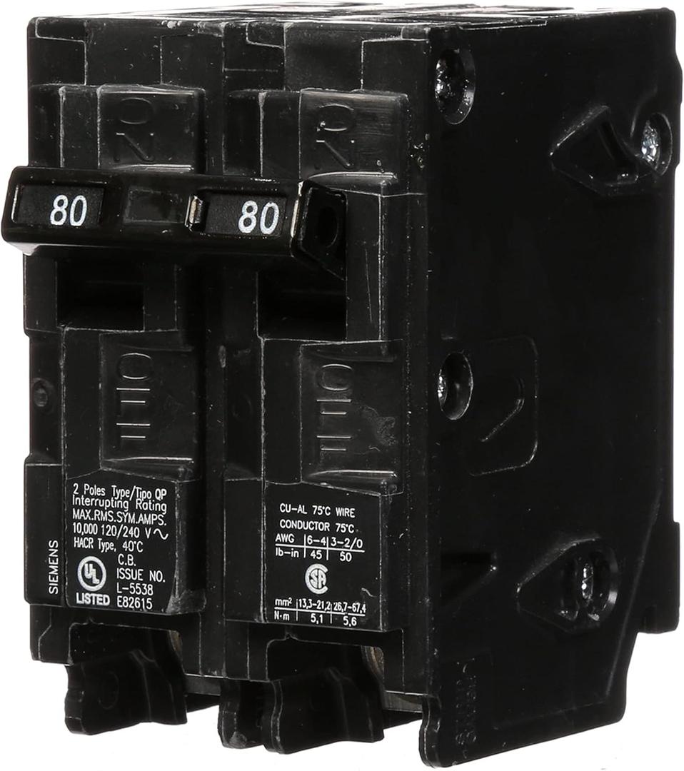 SIEMENS Q280 80-Amp Double Pole Type QP Circuit Breaker