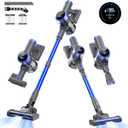 Cordless Vacuum Cleaner, 10-in-1 Lightweight Stick Vacuum with 33 kPa Powerful Suction, 45-Min Runtime, Rechargeable Vacuum Cordless for Home Hard Floor Low-Pile Carpet and Pet Hair