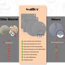 Walfos Silicone Trivet Mats - 4 Heat Resistant Pot Holders, Multipurpose Non-Slip Hot Pads for Kitchen Potholders, Hot Dishers, Jar Opener, Spoon Holder, Food Grade Silicone & BPA Free (Nordic Grey)