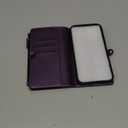 Defencase for iPhone 17 Pro Max Magnetic Wallet Case Compatible with Magsafe with RFID Blocking Zipper & Card Holder for Women Men PU Leather Strap Detachable Case for iPhone 17 Pro Max 6.9", Purple